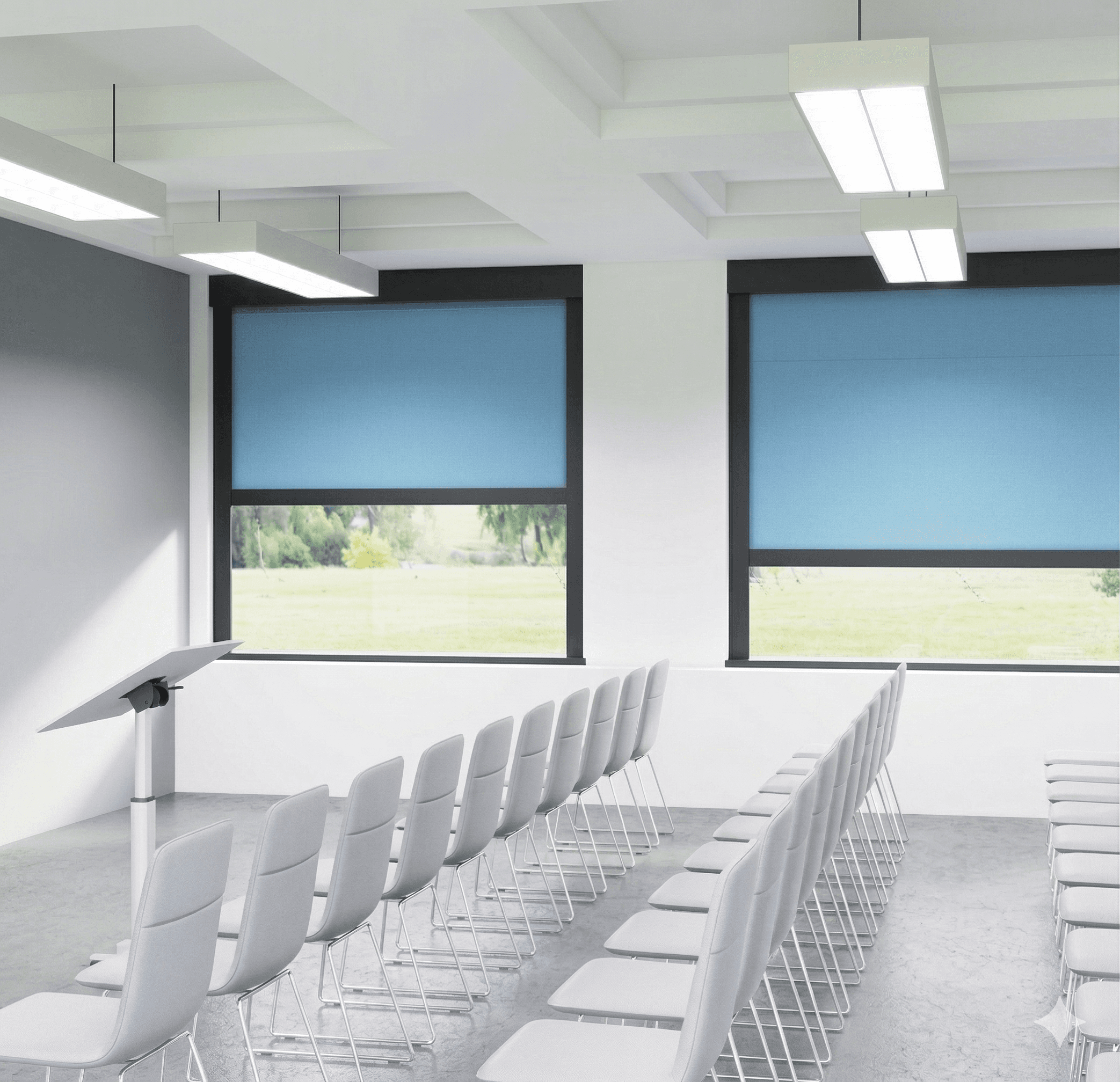 Commercial blackout blinds schools hospitals Cornwall Devon