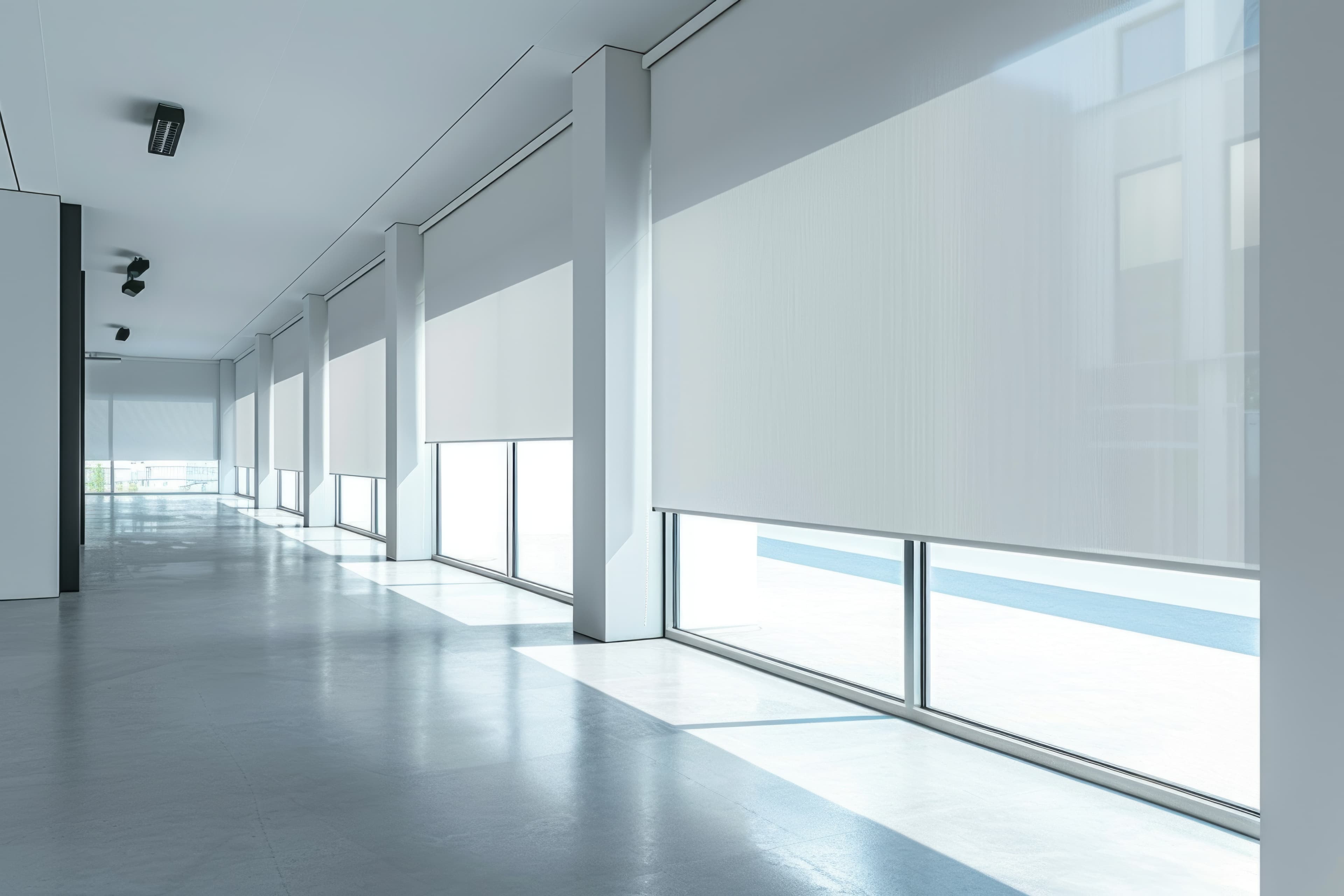 Modern office commercial blinds installation Cornwall