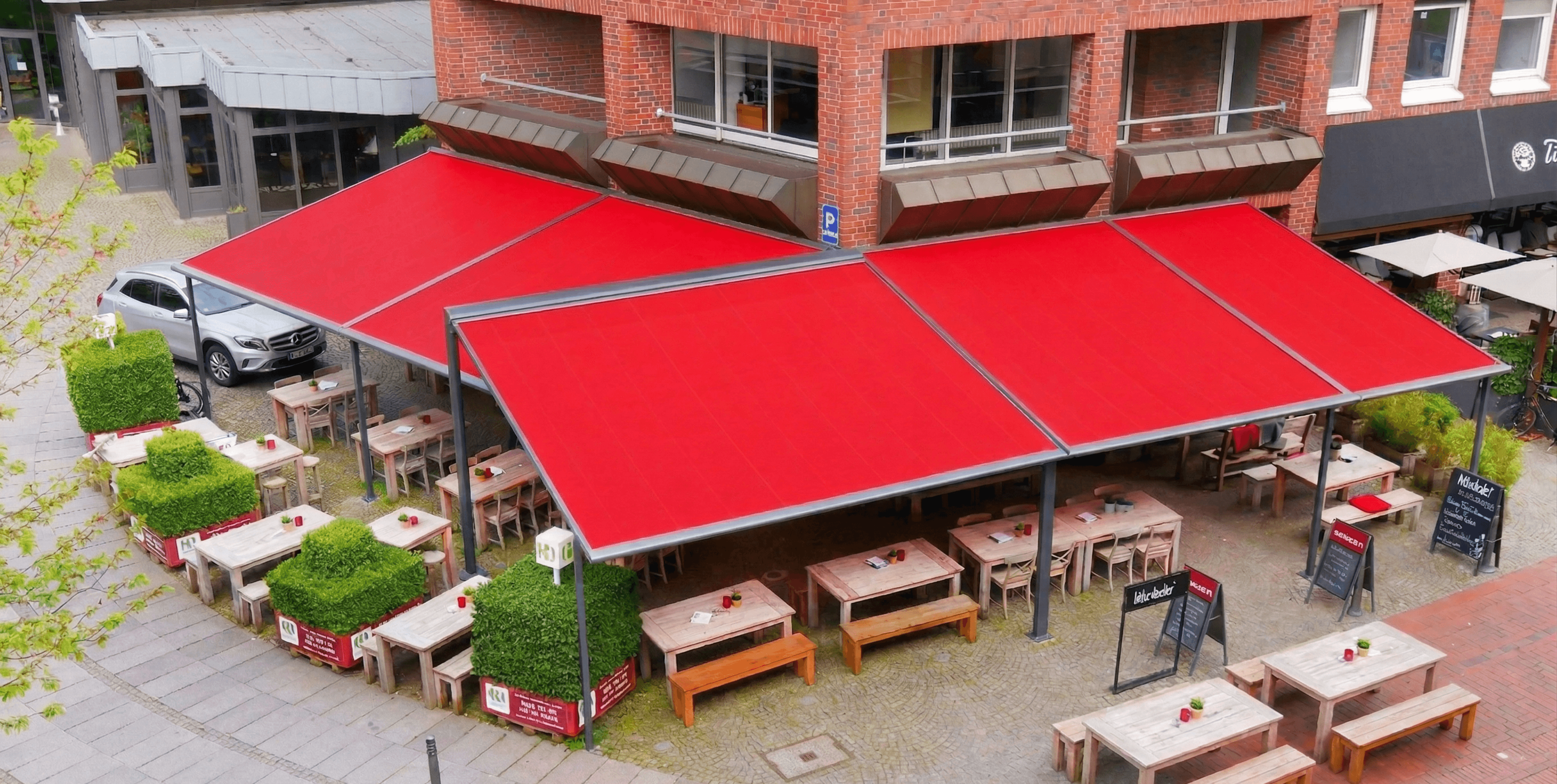 Commercial awnings canopies Cornwall Devon